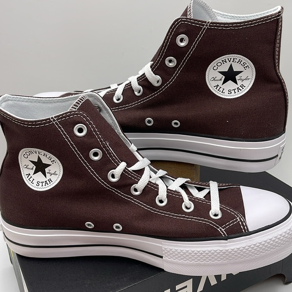 Converse Men’s CTAS LIFT HI
DARK ROOT/WHITE/BLACK A09990C Platforms Sneakers - Picture 10 of 16